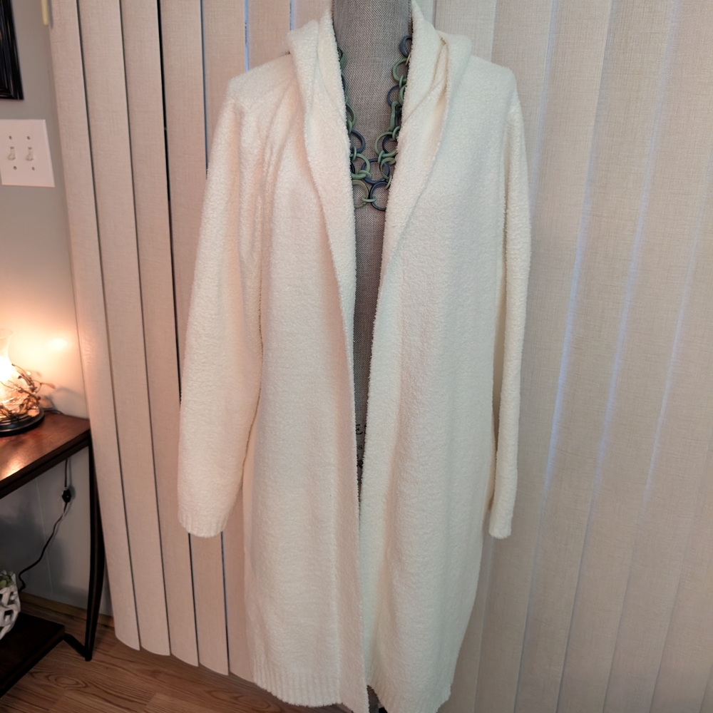 UGG Cream Cardigan Sweater with Open Front Design